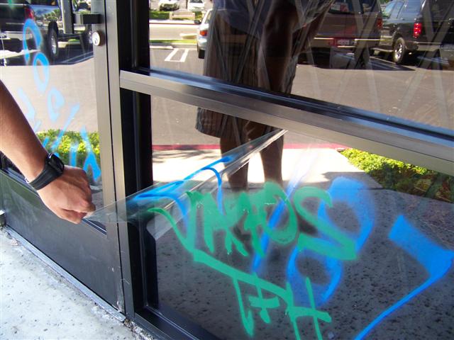 removing anti grafitti film