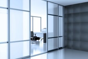 decorative window films installed on office windows