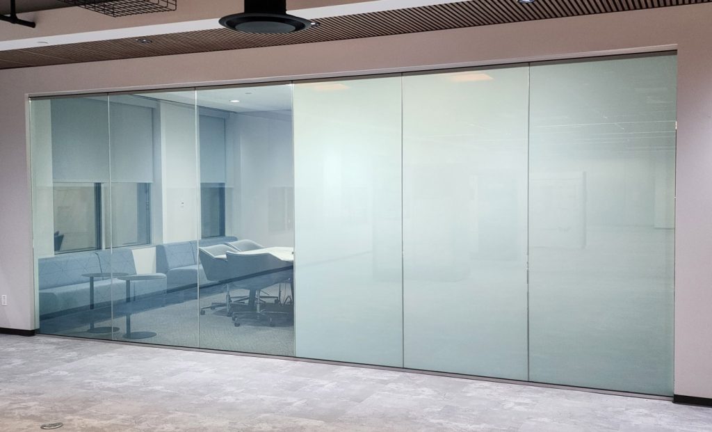 Smart Film on windows in commercial space