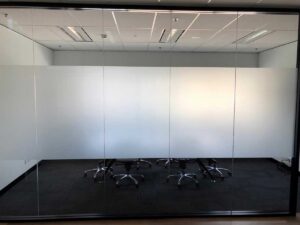 Office frosted window film in Charlotte
