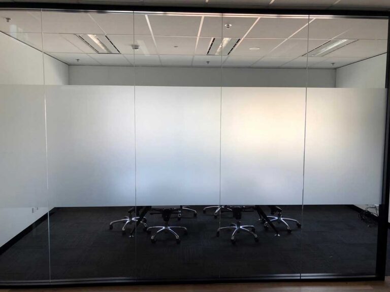 Office frosted window film in Charlotte