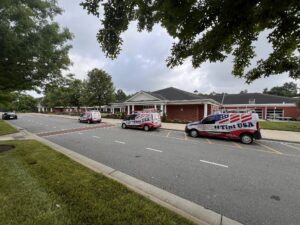 Tint USA vans on campus to install security window film on school windows