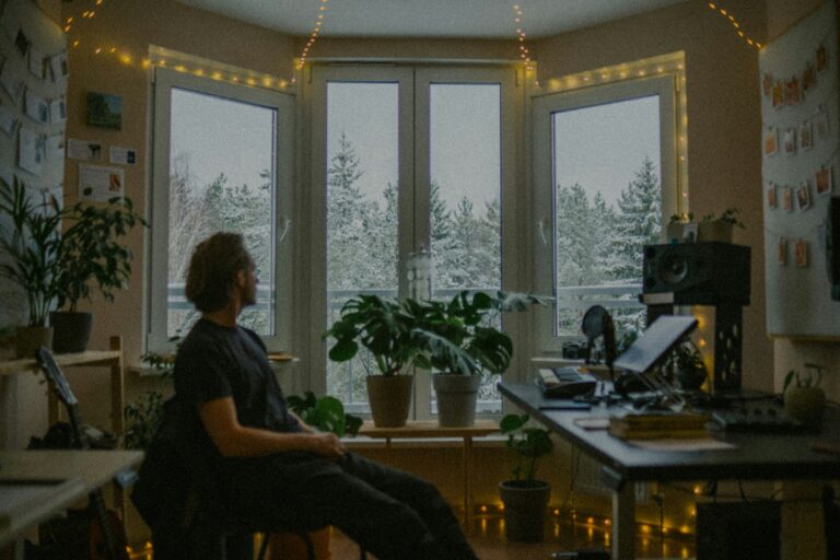 Home Office In Front of Window